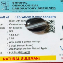Natural Sulemani Hakik Stone - Original Black Agate for Protection & Energy